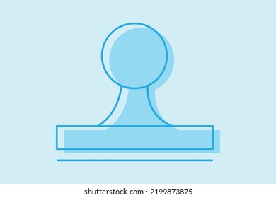 Ilustración de iconos de timbre azul claro mínima y moderna, que se utiliza en los diseños de tus aplicaciones