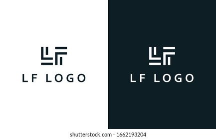 Minimal modern line art letter LF logo. This logo icon incorporate with two letter L and F in the creative way.