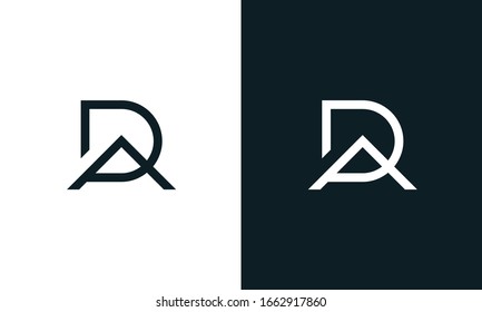 Minimal modern line art letter DA house logo. This logo icon incorporate with house, letter D and A in the creative way.