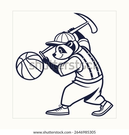 minimal modern line art monkey mascot logo