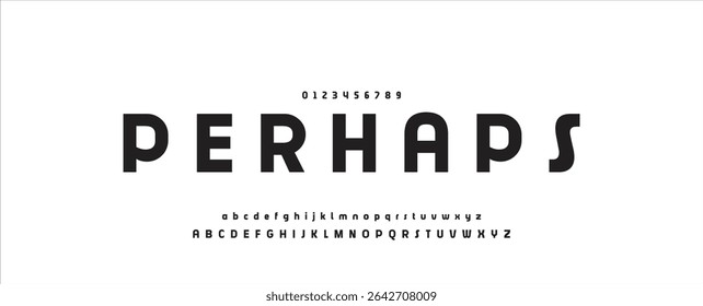 Minimal modern logo alphabet font. Typography abstract minimalist sans serif technology, electronic, digital, music, movie, creative logos fonts. vector illustration.