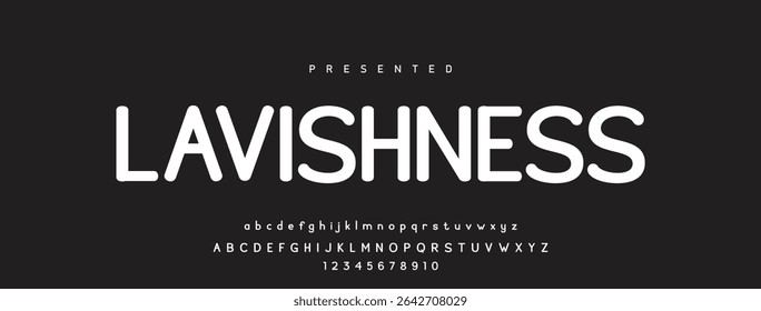 Minimal modern logo alphabet font. Typography abstract minimalist sans serif technology, electronic, digital, music, movie, creative logos fonts. vector illustration.