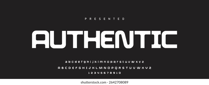Minimal modern logo alphabet font. Typography abstract minimalist sans serif technology, electronic, digital, music, movie, creative logos fonts. vector illustration.