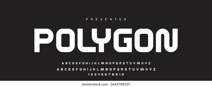 Minimal modern logo alphabet font. Typography abstract minimalist sans serif technology, electronic, digital, music, movie, creative logos fonts. vector illustration.