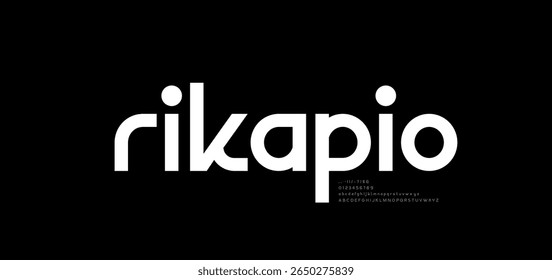 Minimal modern logo alphabet font. Typography abstract minimalist sans serif technology, electronic, digital, music, movie, creative logos fonts. vector illustration