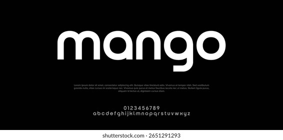 Minimal modern logo alphabet font. Typography abstract minimalist sans serif technology, electronic, digital, music, movie, creative logos fonts. vector illustration