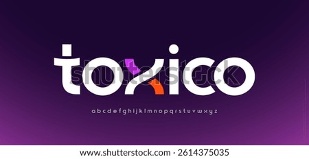Minimal modern logo alphabet font. Typography abstract sans serif technology, electronic, movie, future, creative brand logos fonts. vector illustration