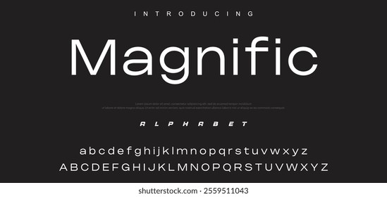 Minimal modern logo alphabet fonts. Typography minimalist urban sana serif digital fashion future creative logos fonts. vector illustration