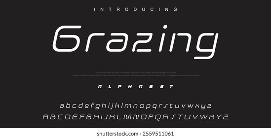 Minimal modern logo alphabet fonts. Typography minimalist urban sana serif digital fashion future creative logos fonts. vector illustration