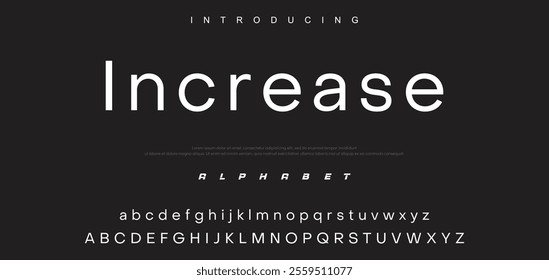 Minimal modern logo alphabet fonts. Typography minimalist urban sana serif digital fashion future creative logos fonts. vector illustration