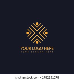 Minimal and Modern Logo Design Template, Floral Design, Vector File.