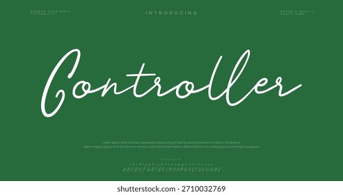 Minimal moderne Logo-Schriftarten. Typografie minimalistische urbane digitale Mode Zukunft kreative Logo-Schriftart. Vektorgrafik
