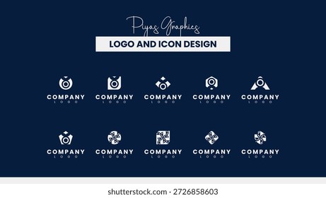 Paket mit Symbolen für minimale moderne Logos