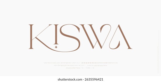 Minimal Modern and Luxury Font. Elegant font alphabet logo. Typography Beauty fashion luxury classic letters serif fonts decorative wedding vintage retro logos. vector illustration
