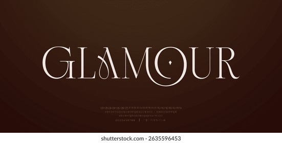 Minimal Modern and Luxury Font. Elegant font alphabet logo. Typography Beauty fashion luxury classic letters serif fonts decorative wedding vintage retro logos. vector illustration
