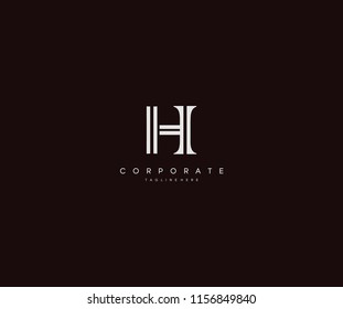 Minimal Modern Monogram H Logo Design