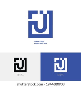 Minimal modern monogram type j letter logo.