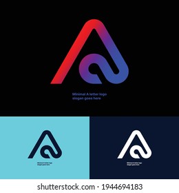 Minimal modern monogram type A letter logo.