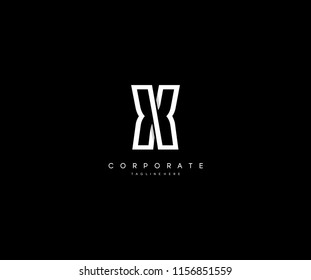 Minimal Modern Monogram X Logo Design