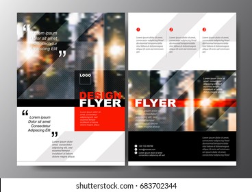 Minimal Modern Poster Brochure Flyer design Layout, red black white color, vector template