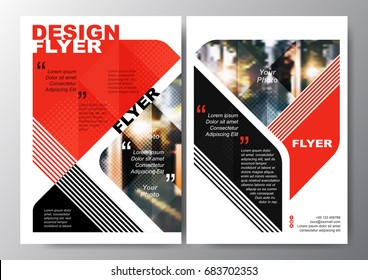 Minimal Modern Poster Brochure Flyer design Layout, red black white color, vector template