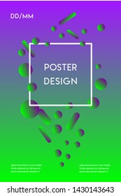 Minimal modern poster design with abstract shapes, and gradient color