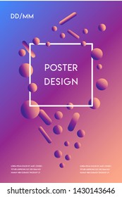 Minimal modern poster design with abstract shapes, and gradient color