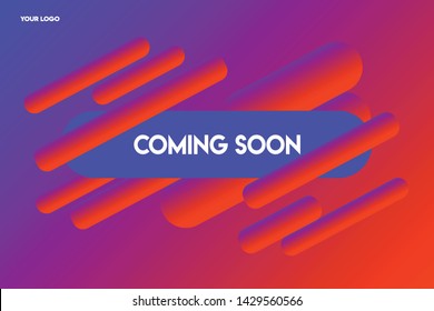 Minimal modern poster design template with gradient backround and abstract shapes