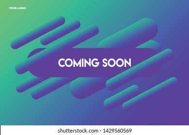 Minimal modern poster design template with gradient backround and abstract shapes