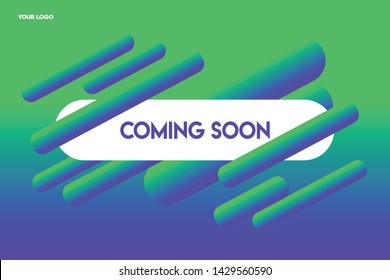 Minimal modern poster design template with gradient backround and abstract shapes
