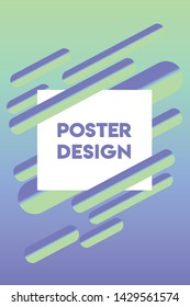 Minimal modern poster design template with gradient background and abstract shapes