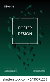 Minimal modern poster design template with abstract shapes and gradient colors