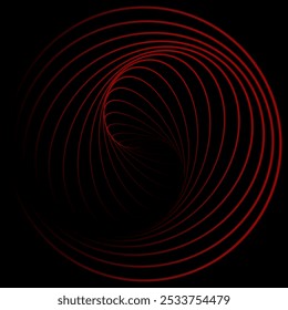 Minimal modern red circle line gradient geometric background. Dynamic shapes composition