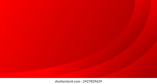 Minimal modern red gradient background with dynamic curve composition. Vector illustration