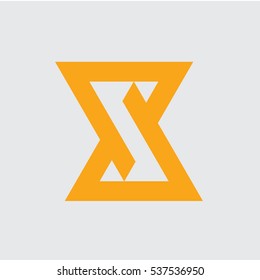 Minimal Modern S Letter and Triangle Logo Icon Emblem Monogram for Architectural /  Industrial Business