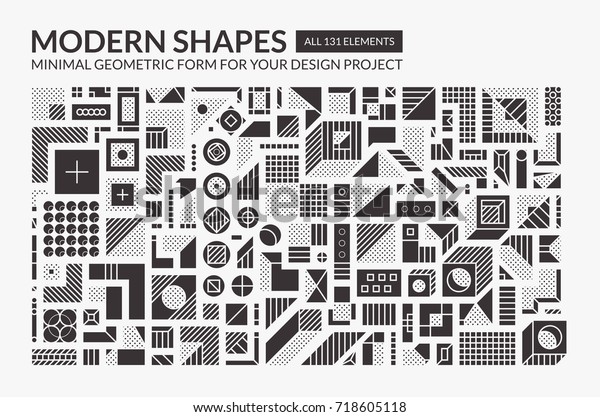 Minimal modern shapes. Minimalist geometric forms
for your design
project