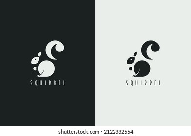 Minimal Modern Squirrel Logo, Creative Abstract Squirrel logo