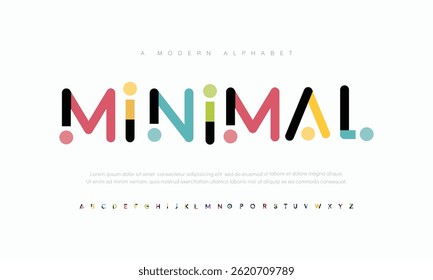 Minimal modern. Elegantes Hochzeitsalphabet Buchstaben Schriftart und Nummer. Typografie Luxus klassische Schrift serif Schriftarten dekorative Vintage Retro-Logo-Konzept. Vektorgrafik	