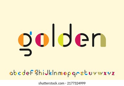 Minimal modern unique colorful calligraphy alphabet small letter logo design