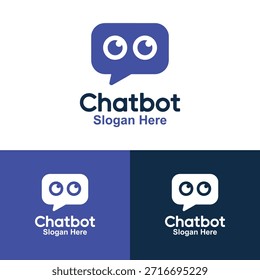 Logotipo de Vector moderno mínimo para el asistente inteligente del bot del chat de AI