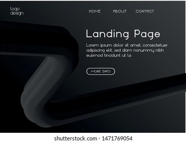 Minimal modern vector template . Flat web landing page design, with fluid abstract shape, and gradient color