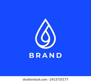 Minimal and Modern Water Logo Design for your business