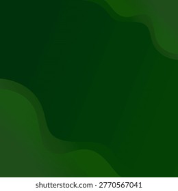 minimal modern wave greenbackground, editable vector square abstract background