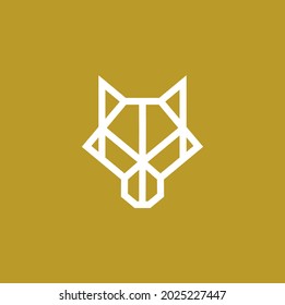 Minimal modern wolf logo. Future creative sport symbol. Vector illustration