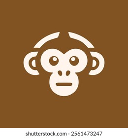 Minimal monkey logo for sale.