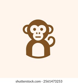 Minimal monkey logo for sale.