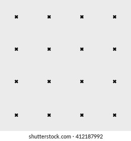 Minimal monochrome hand drawn pattern cross