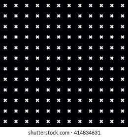 Minimal monochrome hand drawn pattern cross