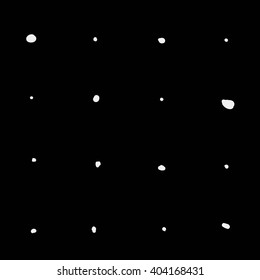 Minimal monochrome handwritten pattern dots, rounds
