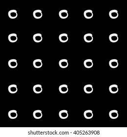 Minimal monochrome handwritten pattern dots, rounds